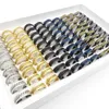 Wholesale 50PCs/Lot Stainless Steel Spin Band Rings Rotatable 316L Titanium Chains Spinner Opener Fashion Jewelry Party Favor Gift Mix Colors