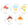 Szpilki, broszki Cute Animal Mushroom Broszka Torba Ubrania Portfolio Lapel Enamel Pin Badges Cartoon Biżuteria Prezenty dla studentów przyjaciół