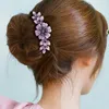 Trendy Crystal Rhinestones Flower Hair Combs Clip Vintage Hairpins Bridal Wedding Headdress Women Disk Headwear Hair Accessories