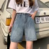 S-XL verão calções casuais para mulheres Botão de cintura alta para cima feminino jeans jeans femme streetwear shorts (78633) 210508