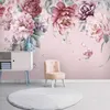 Personalizado Qualquer tamanho Mural Papel de Parede Modern Pastoral Flores Pintado Ponta Papel de Parede Sala de Casamento Casa de Casamento Papel de Parede 210722