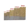 Squeegees 45# 50Pcs HSS Titanium Coated Drill Bits High Speed Steel Bit Set Power Drilling Tools For Wood 1/1.5/2/2.5/3mm Tool