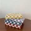 Handduk Retro Färg Matchande Long-Staple Bomull Hudvänlig Checkerboard Plaid Badhanddukar Mjukt Absorbent Face Washcloth