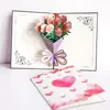 Carte de fête des mères Cartes de remerciement Cartes postales Message de voeux Carnation Sculpture Bénédiction Esthétique