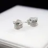 Leopard Head Green Eyes Stud Earring 925 Sterling Silver Full Zircon Beads Panther Women Animal Bridal Jewelry6519497