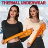 Lange mouw enkele laag fluwelen thermische ondergoed ademend voor vrouwen Winter ondergoed O-hals Basic for Tops Plus Size 2111108