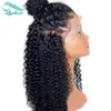 Pelucas de encaje de encaje de encaje peluca de cabello humano para mujeres negras encaje rizado peluca de encaje de encaje con cabello para bebés nudos blanqueados