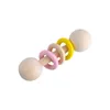 Baby Pacifier Hållare Spädbarn Teether Ringar Mat Grade Beech Wood Teething Newfast Borners Infant Tanding Natural Teether D244