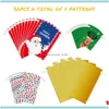 Dekorationer Festliga tillbehör Hem Garden30PCs Jul DString Assorted Colorful Party Favors Wraps Presentförpackning Goodie Väskor för BirthDa