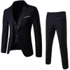 Man Suit Business Formal Leisure Dress Slim Fit Waistcoat Three-piece Groom273M