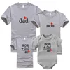 Eşleştirme Aile Moda Pamuk T-Shirt Mektubu Baba, Anne, Bebek Sadece 1 Parça Giysi BLL113 210922