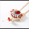 Charm smycken droppleverans 2021 mode kinesisk stil s925 sier nål kreativ peking opera ansiktsmakeup phoenix krona brud örhängen fash