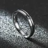 Anel de diamante banda de aço inoxidável preto rosa ouro linha casal noivado anéis de casamento para mulheres homens moda jóias vontade e areia