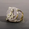 Mens Womens Vintage Hip Hop Ring Gold Plated Iced Out Rings Jewelry Bling Cool Zirconia Stone Men Hiphop Rings Gifts Accessories5299167