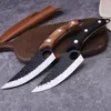 Coltello da caccia per mannaia da 5,5 pollici Strumenti per disossare forgiati fatti a mano Chef serbo Coltelli da macellaio da cucina in acciaio inossidabile