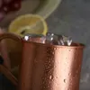 Pure Copper Mug Handle European American Style Moscow Mule Cocktail Glass Cup Restaurant Bar Cold Drink h3 220311