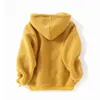Vrouwen Losse Casual Teddy Hoodies Winter Warm Lange Mouwen Hooded Sweatshirt Tops Letters Pocket Fleece Pullover 210515