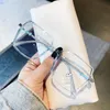ファッションサングラスフレームユニークな抗青色光スクエアデザイナー眼鏡エレガントなレトロブラックアイウェア特大トレンドヴィンテージコンピュータGla