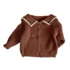 Jesień chłopcy i dziewczyny sweter płaszcz Dziecko dzianiny kardigan berbeć dziewczyna zima odzież dziewczyna kardigan 210701