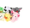 Nawet Mini palec zwierzęcy pluszowe zabawki dla dzieci pacynki mówiące rekwizyty grupa zwierząt nadziewane plus pluszaki zabawki prezenty mrożone 1055 V2