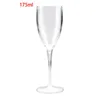 Disposable Dinnerware 175ML Plastic Champagne Glass Wine Bar Acrylic Transparent Goblet Cocktail Cups Festive Party Supplies Weddi250F