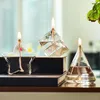 Świecane uchwyty ręcznie wybuchowe szklane szklane lampa olejowa czysty mocny uchwyt Paląc aurę dla niezbędnej dekoracji ślubnej 4219765