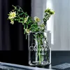 O.RoseLif New Nordic Creative Transparent Letter Glass Vase Hydroponic Vase Decoration For Home Wedding Flower Bottle Bar 210409