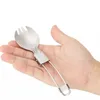 1pcs Stainless Steel Folding Portable Spoon Fork For Outdoor Tableware To Camping Hiking Travel Camp Cooking Supplies Hot 800 Z2