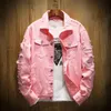 Men's Jackets Fashion Jean Jacket Slim Fit Cotton Denim Red White Black Ripped Hole Coats Men Plus Size 5XL 6XL 7XL Outwear