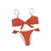 meninas, polca, ponto, swimsuit