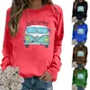 Dames Hoodies Sweatshirts Cartoon Auto Printing Vrouwen SweetShirts Losse Casual Ronde Hals Lange Mouwen Top Vintage Y2K-kleding Anime Pullo