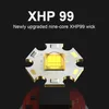Latarki Pochodnie XHP99 LED 18650 Taktyczna latarka Potężna akumulator Lampa błyskowa Polowanie Jasna przenośna lampa