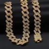 Iced Out Miami Cuba Link Chain Mens Rose Gold Ouro