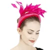 헤어 클립 Barrettes Feather Headband Elegent 복고풍 절묘한 솜씨 여성과 소녀 웨딩 티 파티 EA를위한 핸드웨어