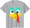 T-shirts pour hommes T-shirt Thanksgiving Day Turkey Face