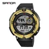 Sanda 392 marca digital militar masculino relógio eletrônico contagem regressiva led relógio de pulso esportivo à prova dwaterproof água relogio masculino g1022