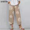 Polka Dot Print Women's Pants Loose Casual Ankle-length Straight Trousers For Female 2021 Summer Autumn New Fashion Smooth Pant Q0801