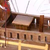 LUCKK 24CM fait à la main rétro SantaMaria navires modèle méditerranéen maison décor intérieur bois artisanat classique chambre voilier ornements 211105