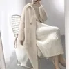 Kadın Sweaters Orijinal Mink Cashmere Sweater Kadınlar Saf Kaşmir Hardigan Örme Mink Jacketn Kış Uzun Kürk Ceket DC486