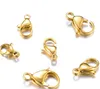 LOT 20SET GOLD Rostfritt stål 10mm / 12mm / 15mm hummerlås Claw Pkg. av 20 40 hoppa ringar smycken fynd DIY markering