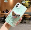 Luxury Glitter Mirror Phone Cases med Holder for iPhone XS XR 12 Pro Max Case1980031