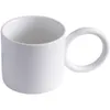 Tassen, personalisierte weiße Kaffeetasse mit großem Griff, Keramik, Küchentrinkgeschirr, moderne Heimdekoration, Porzellan, Tee- und Milchbecher, Geschenk