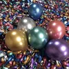 Party Decoration 50pcs 10inch Gold Silver Black Metal Latex Balloons Wedding Decorations Matte Helium Globos Birthday Adult