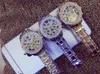고품질 럭셔리 크리스탈 다이아몬드 시계 여성 골드 시계 스테인레스 스틸 스파클링 드레스 손목 시계 여성 시계 210527
