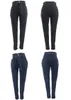 5xl Wysokiej Talii Dżinsy Dla Kobiet 3 Kolor Slim Stretch Denim Jean Bodycon Tassel Pas Bandaż Skinny Push Up Woman NK004