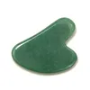 Wholesale Rose green white purple Quartz Jade stone Guasha Board Pink Natural Stones Scraper Gua Sha Tools Face Neck Back Body heath tool