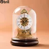 Nordic Mechanical Antique Table Clock Metal Gear Gold Fine Copper Time Telling Seat Decorations for Home Office Decoration 50 211112