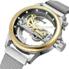 Orologi da uomo Design trasparente Gold Bridge MECCANICO MECCANICO MECHINO Top Brand Orologio maschi