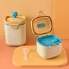 Baby Bottles# Portable Food Storage Box BPA Free Formula Dispenser Cartoon Infant Milk Powder Toddler Snacks Cup Container