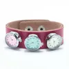 Mixs 10 stks / partij Glashorloge Charms Fit 18mm / 20mm Ginger Snap Armband Vervangbare Knoppen DIY Sieraden